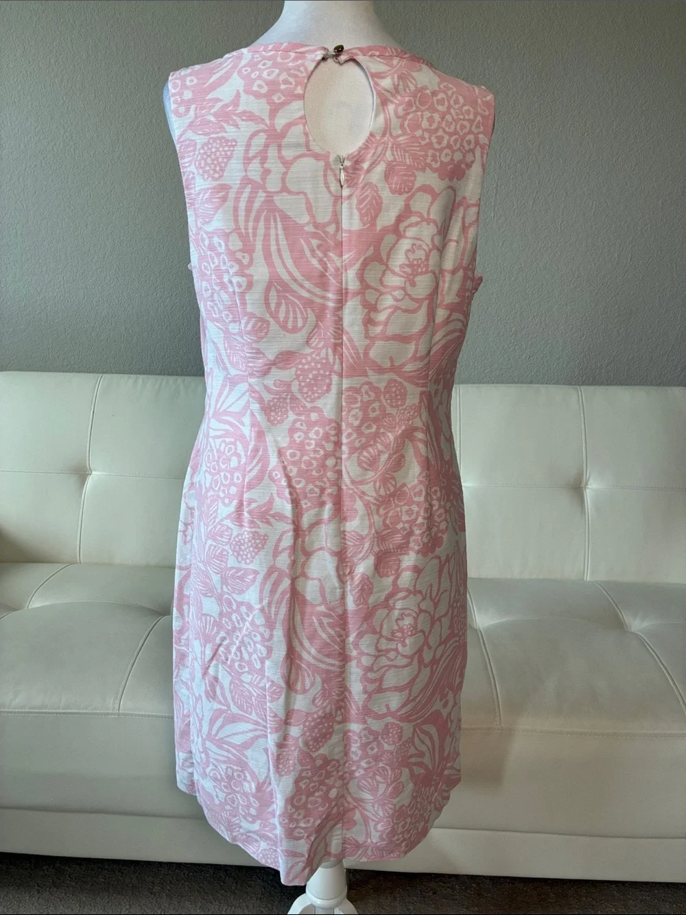 Talbots Pink and White Floral Sleeveless Midi Dress - Picture 6 of 10
